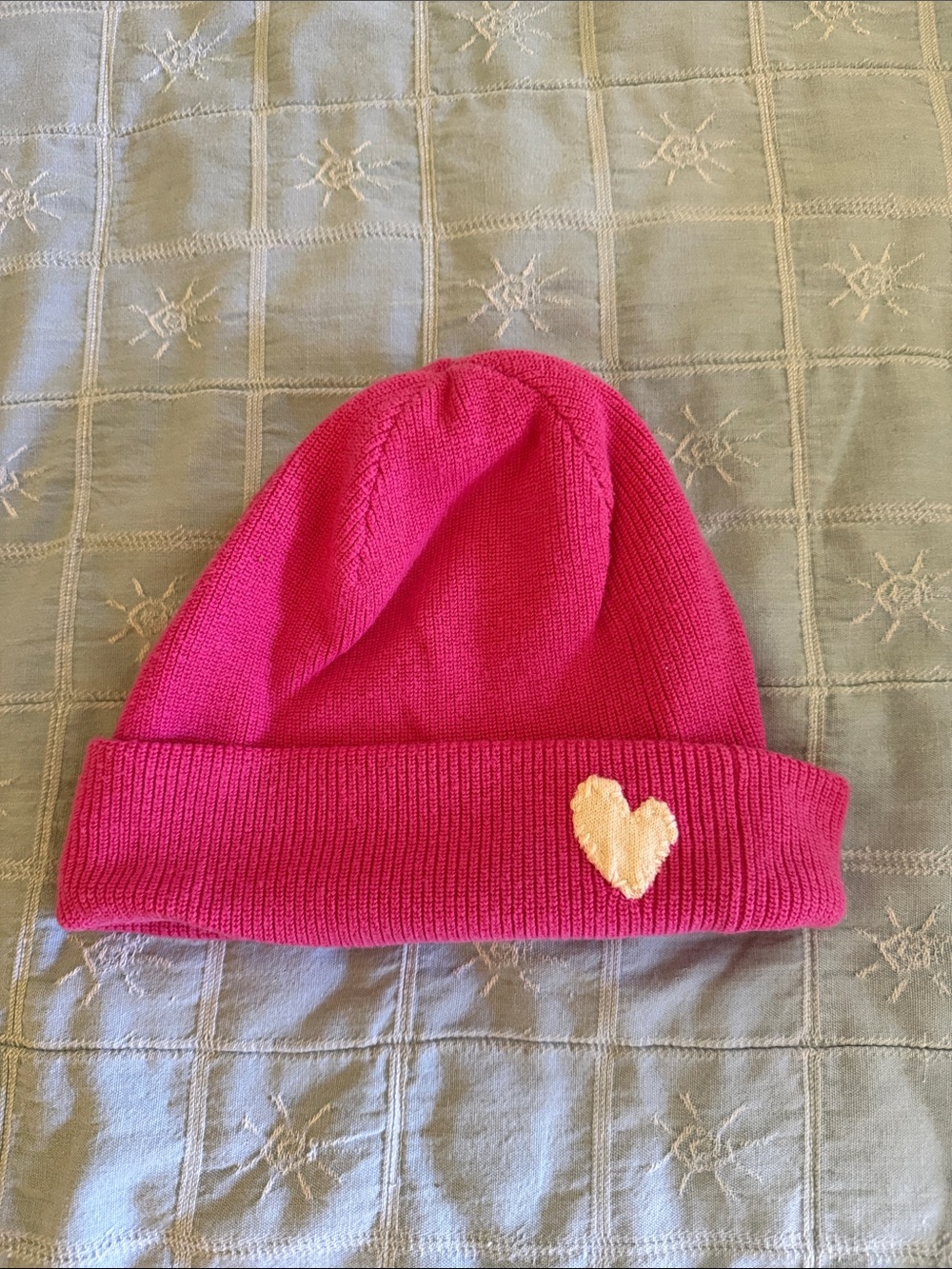 Kerri Rosenthal X Anthropologie Beanie with Heart Embroidery